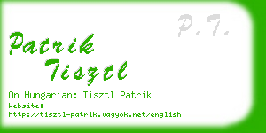 patrik tisztl business card
